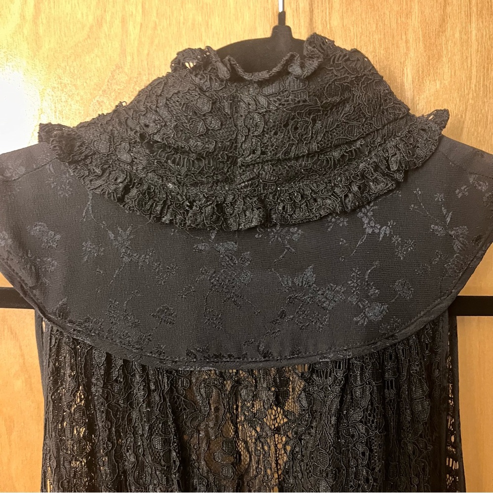 Rare Mayle Black Lace High-Neck Maxi Dress Sz 4 Pristine early 2001 - Picture 14 of 14
